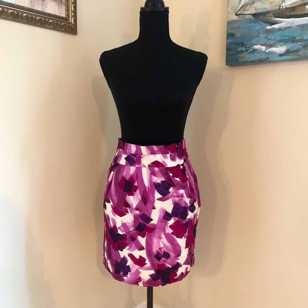 Banana Republic Purple Print Skirt